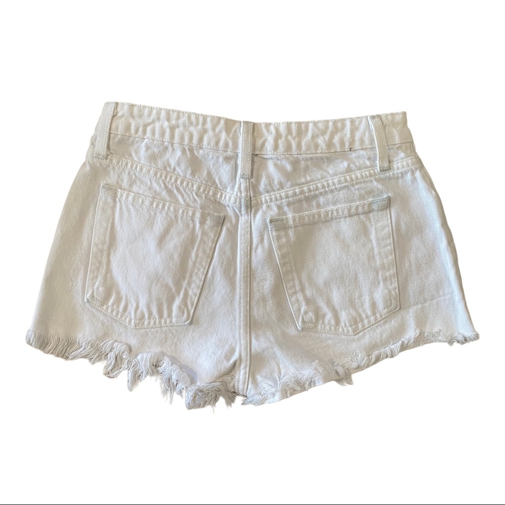 CARMAR white denim cut off shorts 26